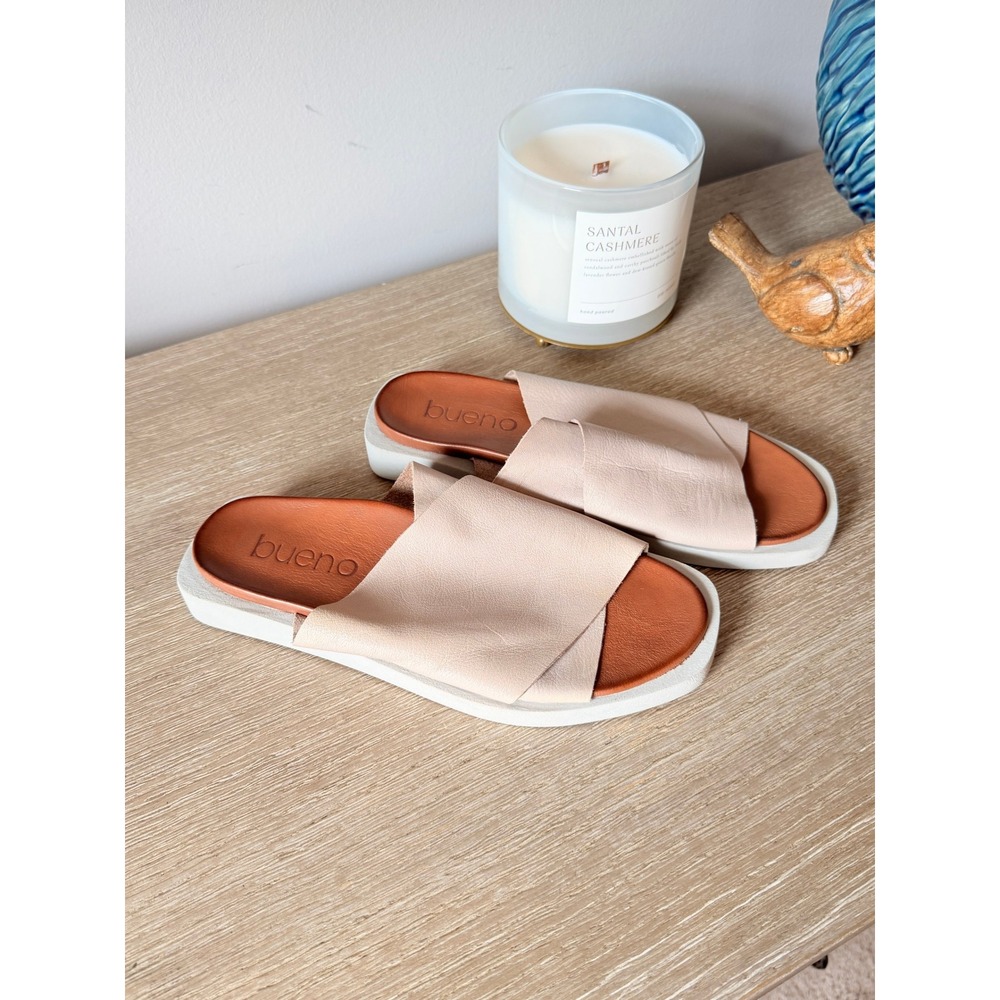 Bueno Jesse Slide Sandal Womens Beige Size‎ 37 / 6.5